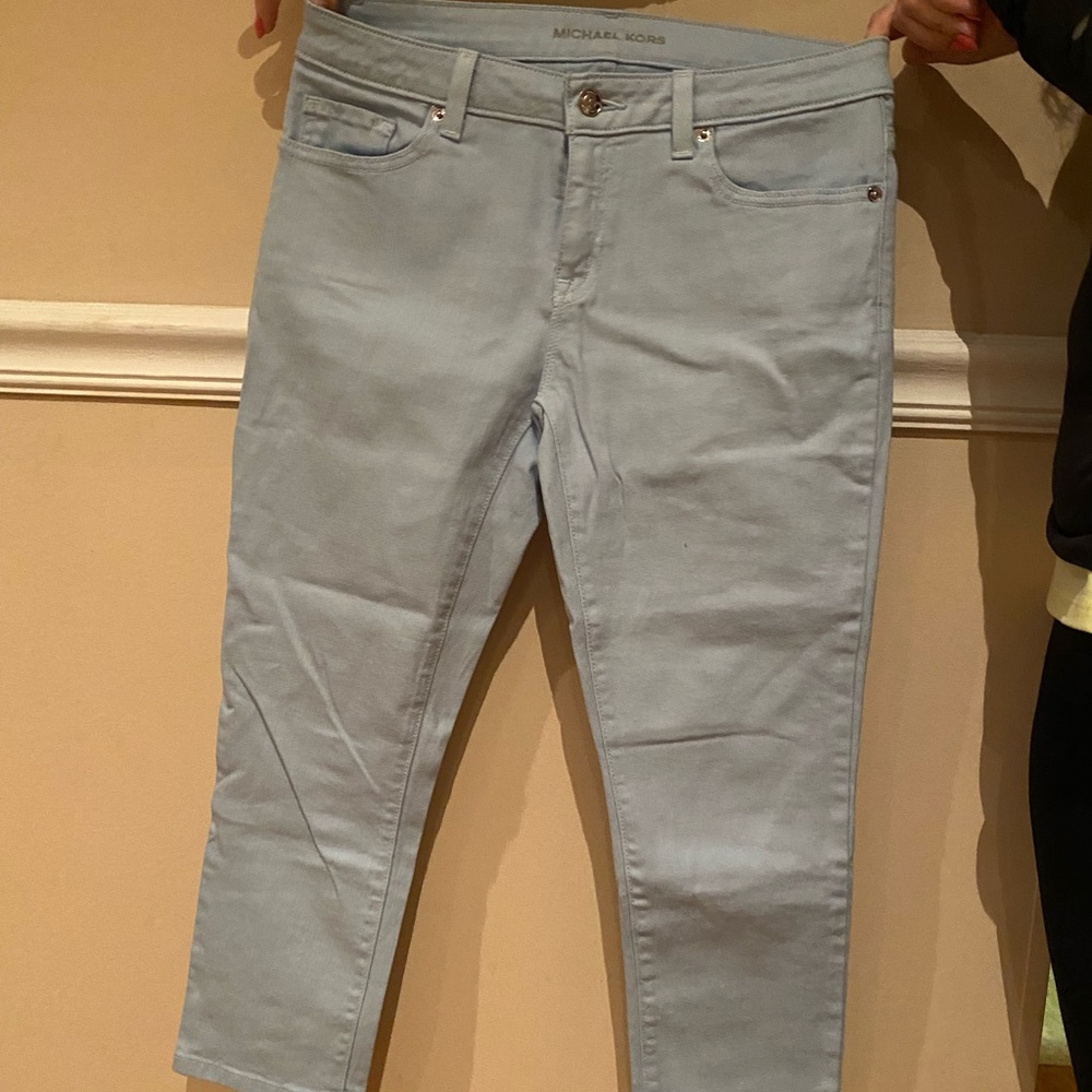 Michael Kors Pale Blue Ankle Jeans